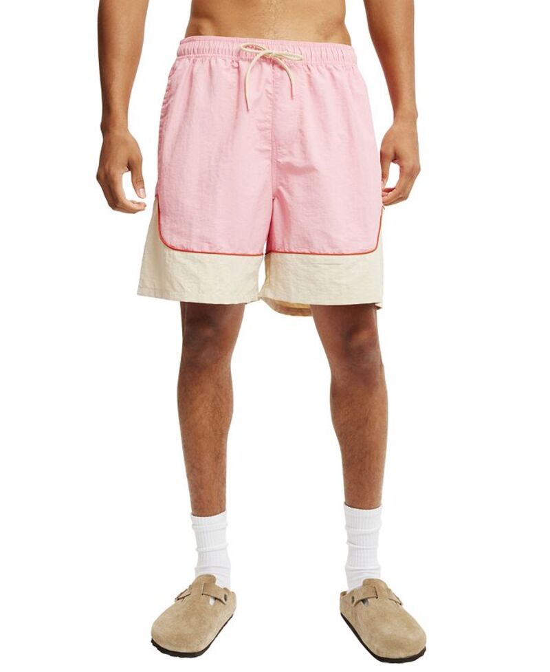 【送料無料】 コットンオン メンズ ハーフパンツ・ショーツ ボトムス Men's All Purpose Short Soft pink Stone panel