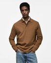 【送料無料】 マンゴ メンズ ポロシャツ トップス Men's Slim-Fit Cotton Polo Shirt Medium Brown
