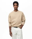 【送料無料】 マンゴ メンズ パーカー・スウェット アウター Men's Regular-Fit Cotton Sweatshirt Medium Brown
