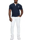 【送料無料】 ゲス メンズ ポロシャツ トップス Men's Lyle Slim-Fit Short Sleeve Polo Shirt Blue