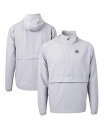 【送料無料】 カッターアンドバック メンズ ジャケット・ブルゾン アウター Men's Gray New York Yankees Charter Eco Half-Zip Anorak Jacket Gray(4)