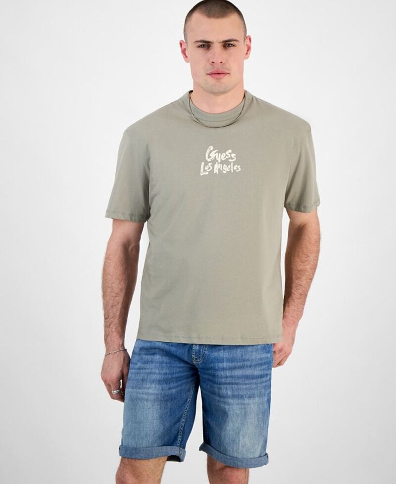 ̵   T ȥåץ Men's Relaxed-Fit Back Patch Logo Graphic T-Sh...