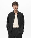 【送料無料】 マンゴ メンズ シャツ トップス Men's Regular-Fit Creased-Effect Shirt Black