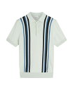 【送料無料】 ベンシャーマン メンズ ポロシャツ トップス Men's Vertical Stripe Short Sleeve Polo Shirt Light green(4)