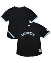 【送料無料】 ミッチェル&ネス メンズ シャツ トップス Men's Black North Carolina Tar Heels On The Clock Full-Button Fashion Jersey Black
