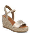 【送料無料】 ミア レディース サンダル シューズ Women's Becky Round Toe Wedge Sandals Natural Gold
