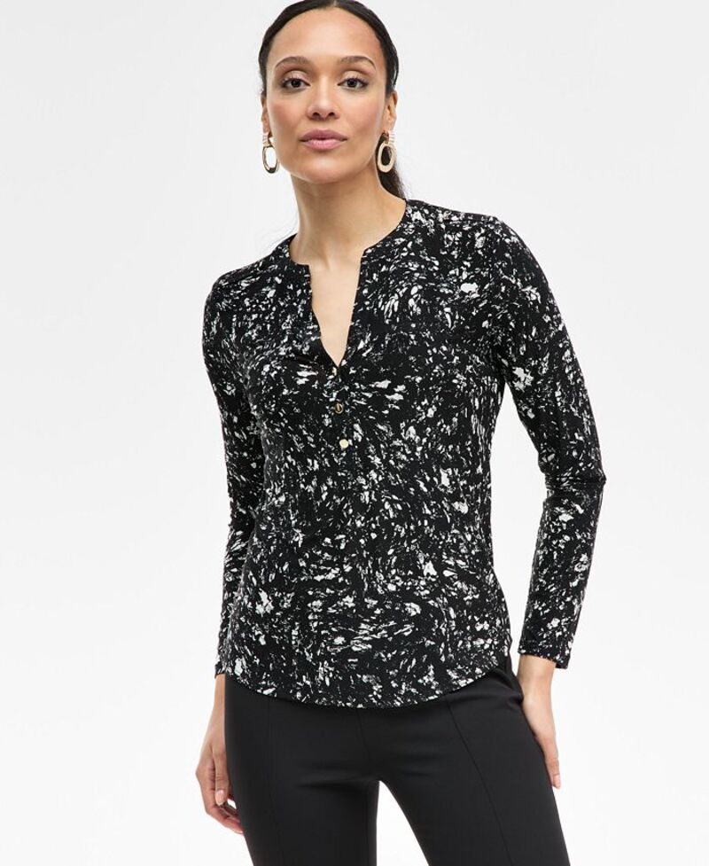 【送料無料】 アイ.エヌ.シー インターナショナル コンセプト レディース シャツ トップス Women's Printed Button Shirt Stella Com