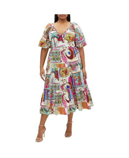 【送料無料】 シティーシック レディース ワンピース トップス Plus Size Simona Print Dress Dreamscape 【送料無料】 シティーシック レディース ワンピース トップス Plus Size Simona Print Dress Dreamscape