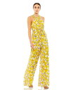【送料無料】 マックダガル レディース ジャンプスーツ トップス Women's Crossed Halter Tie Waist Jumpsuit Yello...