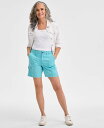 【送料無料】 スタイルアンドコー レディース ハーフパンツ・ショーツ ボトムス Women's Comfort-Waist Cargo Shorts Aqua Swirl