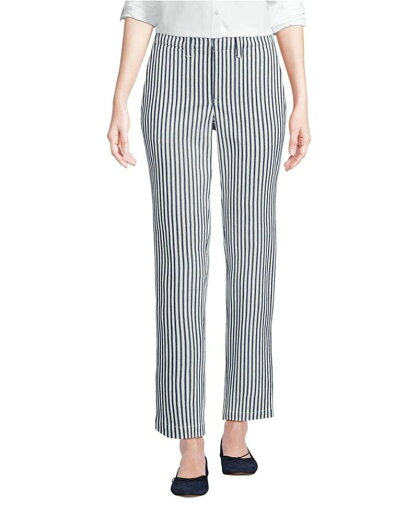 【送料無料】 ランズエンド レディース カジュアルパンツ ボトムス Petite Mid Rise Classic Straight Leg Chino Ankle Pants Ivory/deep sea awning stripe 【送料無料】 ランズエンド レディース カジュアルパンツ ボトムス Petite Mid Rise Classic Straight Leg Chino Ankle Pants Ivory/deep sea awning stripe
