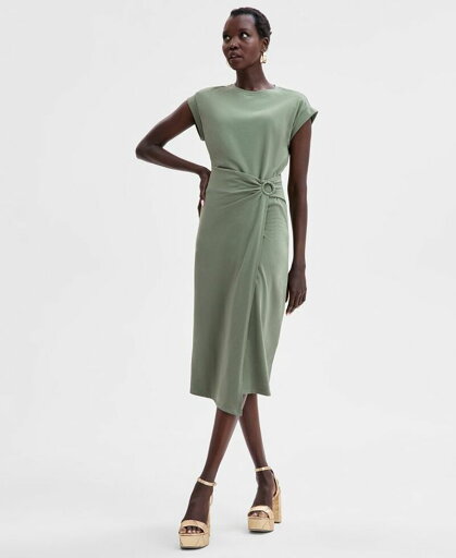 【送料無料】 アイ.エヌ.シー インターナショナル コンセプト レディース ワンピース トップス Women's Tie-Front Shirt Dress Olivine 【送料無料】 アイ.エヌ.シー インターナショナル コンセプト レディース ワンピース トップス Women's Tie-Front Shirt Dress Olivine