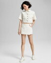 【送料無料】 アンドノウディス レディース スカート ボトムス Women's Asymmetrical Mini Denim Skort Macadamia(4)