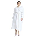 【送料無料】 エロクイ レディース ワンピース トップス Plus Size Tie Front Oversized Shirt Dress Jet stream(4)