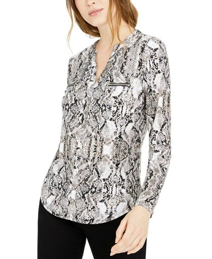 【送料無料】 アイ.エヌ.シー インターナショナル コンセプト レディース シャツ トップス Women's Print Zip-Pocket Top Desert Snake 【送料無料】 アイ.エヌ.シー インターナショナル コンセプト レディース シャツ トップス Women's Print Zip-Pocket Top Desert Snake