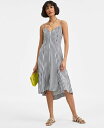 【送料無料】 On 34th レディース ワンピース トップス Women's Gingham High-Low Midi Dress Deep Black G...