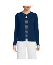 【送料無料】 ランズエンド レディース ニット・セーター アウター Women's Blend Scallop Edge Fitted Cardigan Swe...