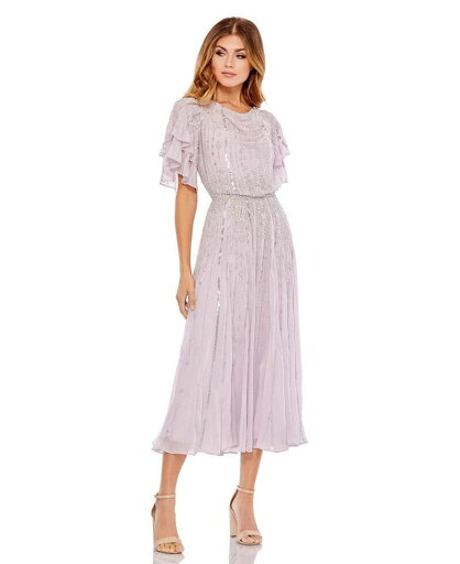 【送料無料】 マックダガル レディース ワンピース トップス Women's High Neck Sequined Flutter Sleeve Midi Dress Lilac 【送料無料】 マックダガル レディース ワンピース トップス Women's High Neck Sequined Flutter Sleeve Midi Dress Lilac