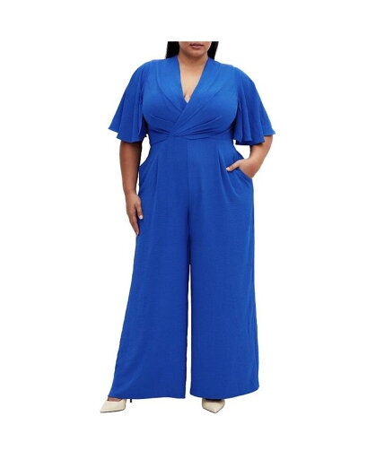 【送料無料】 シティーシック レディース ジャンプスーツ トップス Plus Size Braelynn Jumpsuit Cerulean 【送料無料】 シティーシック レディース ジャンプスーツ トップス Plus Size Braelynn Jumpsuit Cerulean