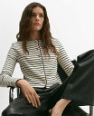 【送料無料】 マンゴ レディース ニット・セーター アウター Women's Stripped Knit Cardigan Sweater Ecru