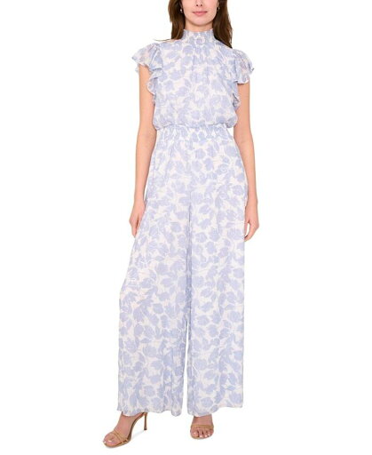 【送料無料】 ミスク レディース ジャンプスーツ トップス Petite Floral Smocked-Waist Flutter-Sleeve Jumpsuit Rainwashed 【送料無料】 ミスク レディース ジャンプスーツ トップス Petite Floral Smocked-Waist Flutter-Sleeve Jumpsuit Rainwashed