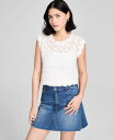 【送料無料】 アンドノウディス レディース ニット・セーター アウター Women's Crewneck Scalloped Sweater Vest Calla Lily(4)