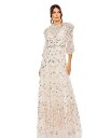 【送料無料】 マックダガル レディース ワンピース トップス Women's Floral Applique Puff Sleeve High Neck A-L...