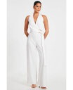 【送料無料】 クイズ レディース ジャンプスーツ トップス Women's Scuba Crepe Halter Jumpsuit White