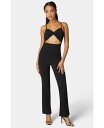 【送料無料】 ベベ レディース ジャンプスーツ トップス Women's Twist Front Wide Leg Jumpsuit Black