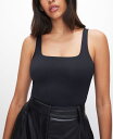【送料無料】 グッドアメリカン レディース シャツ トップス Women's Scuba Modern Tank Bodysuit Black