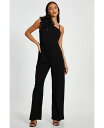 【送料無料】 クイズ レディース ジャンプスーツ トップス Women's Scuba Crepe Asymmetric Jumpsuit Black