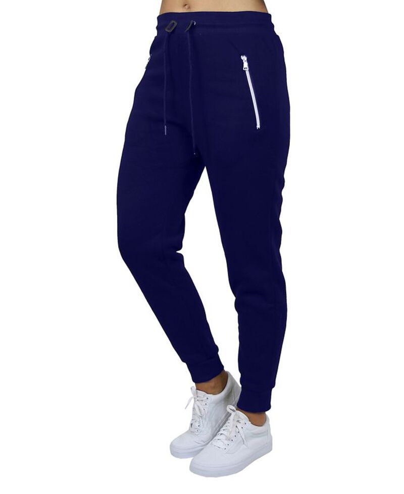 【送料無料】 ギャラクシーバイハルビック レディース カジュアルパンツ ボトムス Women's Loose Fit Fleece Lined Jogger Sweatpants with Zipper Pockets Navy