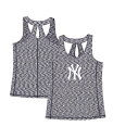 【送料無料】 ニューエラ レディース タンクトップ トップス Women's Navy New York Yankees Space Dye Keyhole B...
