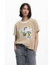 【送料無料】 デジグアル レディース シャツ トップス Women's Striped print T-shirt White