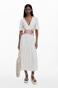【送料無料】 デジグアル レディース ワンピース トップス Women's Embroidered cut-out dress Off white