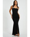 【送料無料】 クイズ レディース ワンピース トップス Women's Corset Detail Wrap Maxi Dress Black