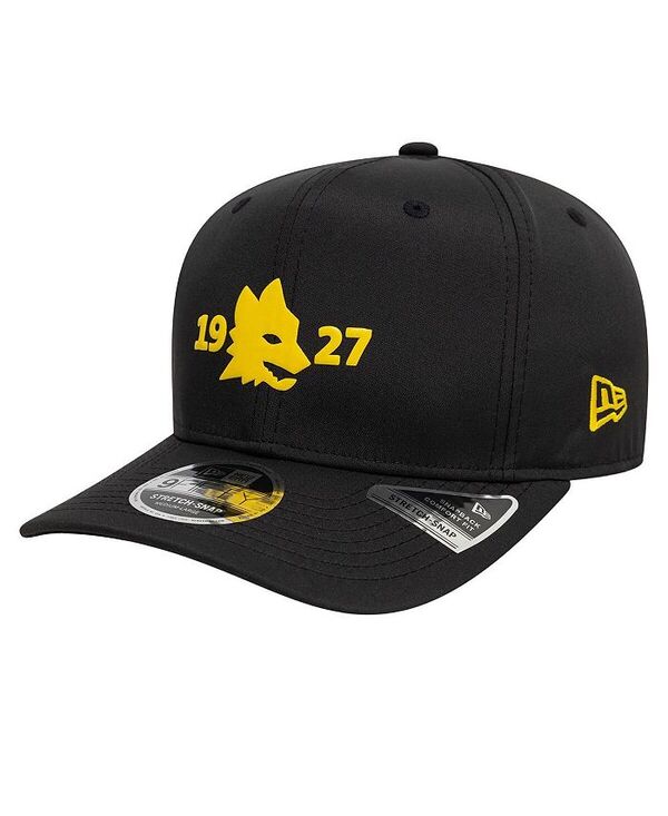 【送料無料】 ニューエラ メンズ 帽子 アクセサリー Men's Black AS Roma Puff Print 9FIFTY Stretch-Snap Adjustable Hat Black