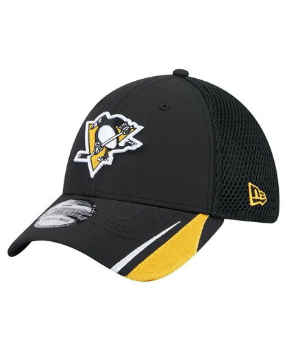 【送料無料】 ニューエラ メンズ 帽子 アクセサリー Men's Black Pittsburgh Penguins Linear Featherweight 39THIRTY Flex Hat Black 【送料無料】 ニューエラ メンズ 帽子 アクセサリー Men's Black Pittsburgh Penguins Linear Featherweight 39THIRTY Flex Hat Black