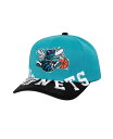 【送料無料】 ミッチェル&ネス メンズ 帽子 アクセサリー Men's Teal/Black Charlotte Hornets Under Arch Two-Tone Pro Crown Snapback Hat Teal Black(4)