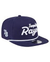 【送料無料】 ニューエラ メンズ 帽子 アクセサリー Men's Navy Tampa Bay Rays Team Text Golfer Snapback Hat Navy(4)