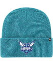【送料無料】 47ブランド メンズ 帽子 アクセサリー Men's Turquoise Charlotte Hornets Brain Freeze Cuffed Knit Hat Turquoise(4)