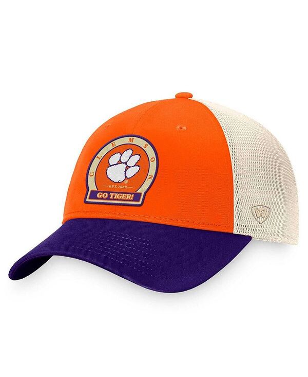 トップオブザワールド メンズ アクセサリー 帽子 Top of the World Men's Orange Clemson Tigers Refined Trucker Adjustable Hat Orange オレンジ(4)