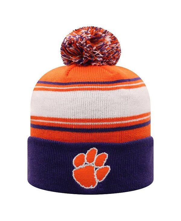【送料無料】 トップオブザワールド メンズ 帽子 アクセサリー Men's Orange Clemson Tigers Ambient Cuffed with Pom Knit Hat Orange