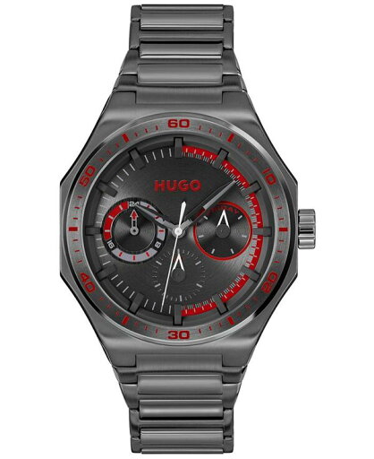 【送料無料】 ヒューゴボス メンズ 腕時計 アクセサリー Men's Grail Sport Quartz Multifunction Ionic Plated Gray Stainless-Steel Watch 44mm Gray 【送料無料】 ヒューゴボス メンズ 腕時計 アクセサリー Men's Grail Sport Quartz Multifunction Ionic Plated Gray Stainless-Steel Watch 44mm Gray