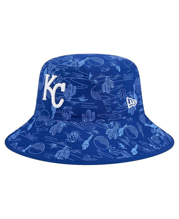 ニューエラ メンズ アクセサリー 帽子 プリント New Era Men's Royal Kansas City Royals 2025 Spring Training All Over Print Bucket Hat Royal