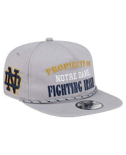 【送料無料】 ニューエラ メンズ 帽子 アクセサリー Men's Gray Notre Dame Fighting Irish Golfer Vintage Adjustable Hat Gray 【送料無料】 ニューエラ メンズ 帽子 アクセサリー Men's Gray Notre Dame Fighting Irish Golfer Vintage Adjustable Hat Gray