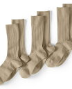 【送料無料】 ランズエンド メンズ 靴下 アンダーウェア Men's Seamless Toe Cotton Rib Dress Socks (3-pack) ...