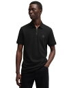 【送料無料】 ヒューゴボス メンズ ポロシャツ トップス Men's Stretch-Cotton Pique Slim-Fit Polo Shirt Blac...