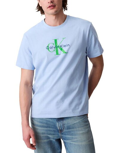 【送料無料】 カルバンクライン メンズ Tシャツ トップス Men's Relaxed-Fit Logo T-Shirt Chambray Blue 【送料無料】 カルバンクライン メンズ Tシャツ トップス Men's Relaxed-Fit Logo T-Shirt Chambray Blue