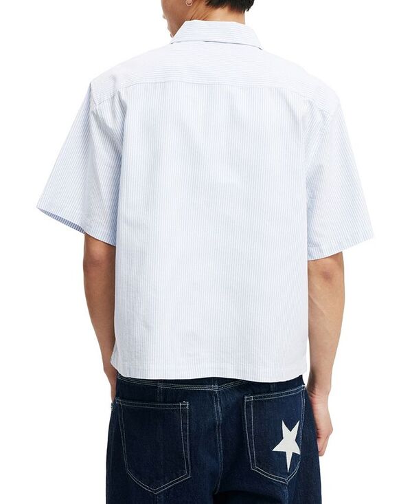 【送料無料】 コットンオン メンズ シャツ トップス Men's Ventura Short Sleeve Shirt Sky blue mini stripe